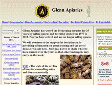 Tablet Screenshot of glenn-apiaries.com